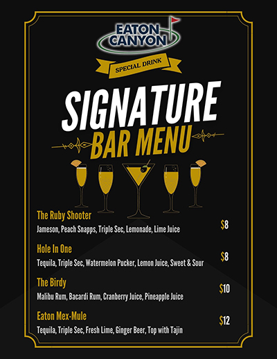 Signature Bar Menu